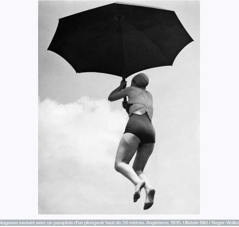 plongeon à parachute roger viollet 1935 z
